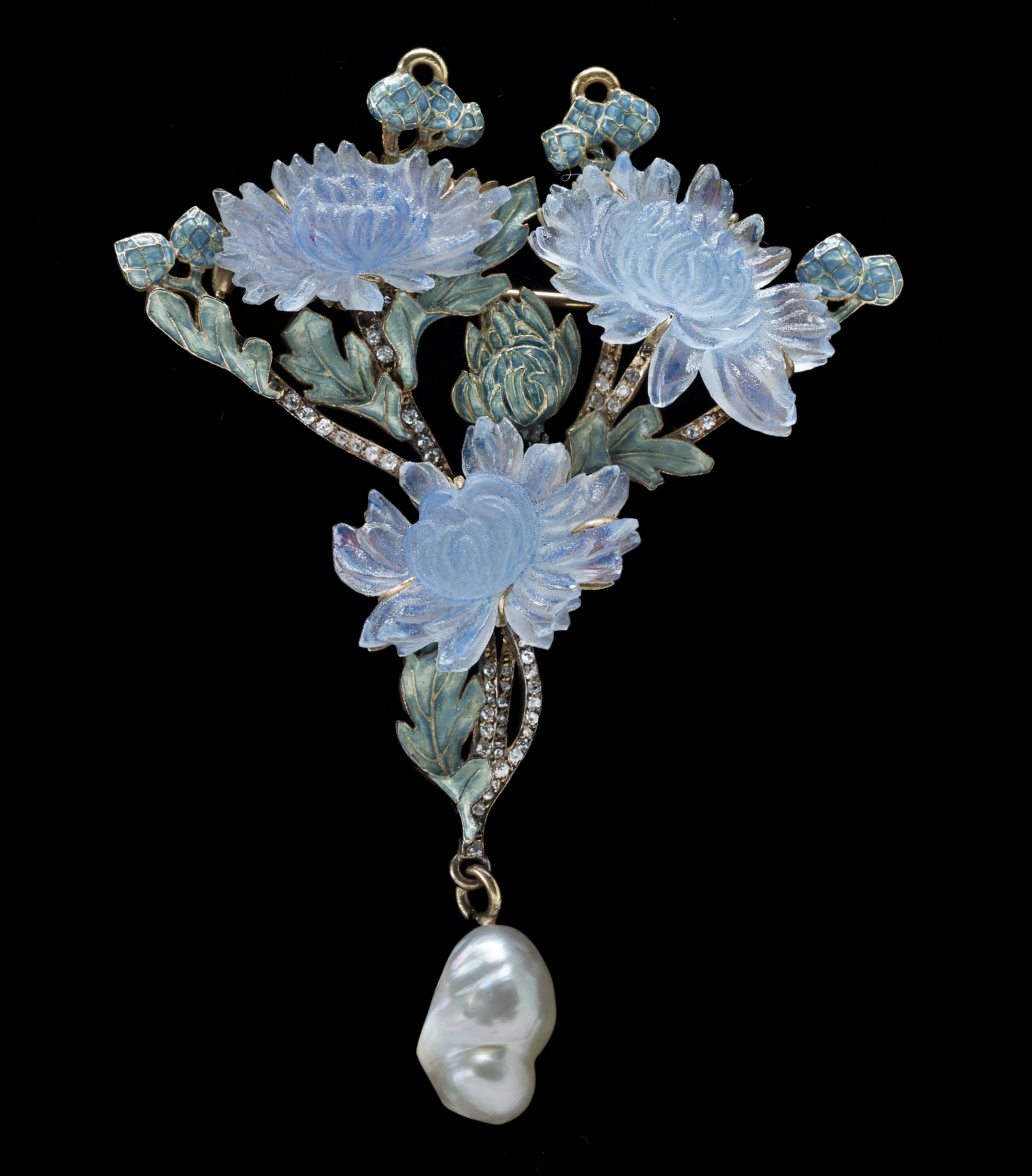 2-René-Lalique-Chrysanthemum-Pendant-Brooch
