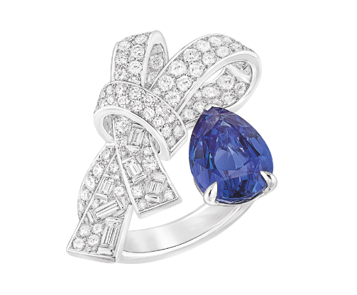 bague ruban saphir
