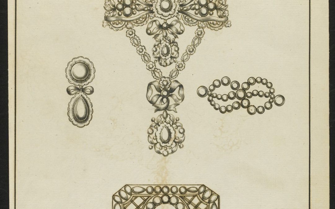 A rare series of jewelry sketches, 18th century