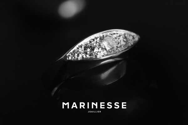Bague or blanc Diamants ©MARINESSE