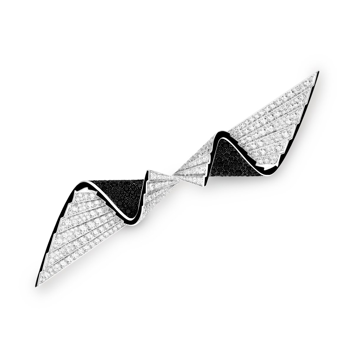 PlissÇ diamants brooch
