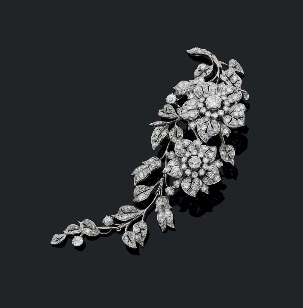 Broche rubis et diamants, Ruby and diamond brooch, Fine Jewels, 2023