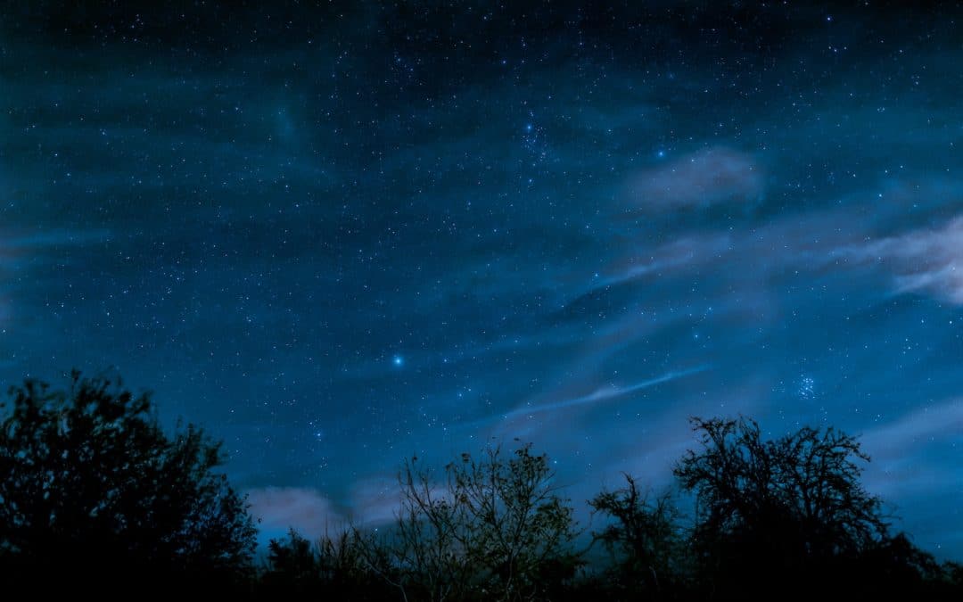 At night